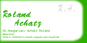 roland achatz business card